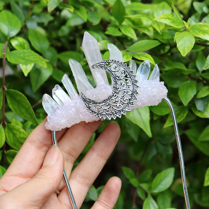 Enchanted Forest Natural Crystal Suit Pocket Brooch - Style #11 - image 11