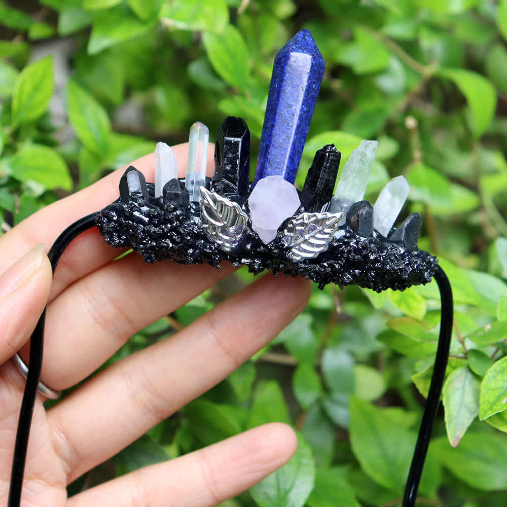 Enchanted Forest Natural Crystal Suit Pocket Brooch - Style #4 - image 4