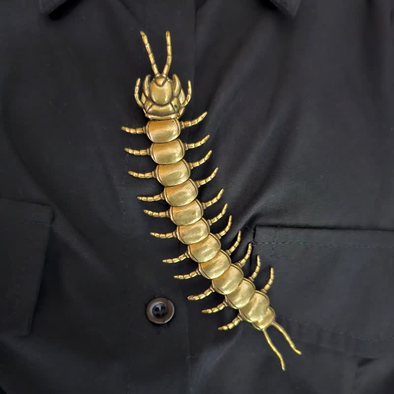 Gothic Articulated Centipede Snap-On Shirt Button Cover - image 3