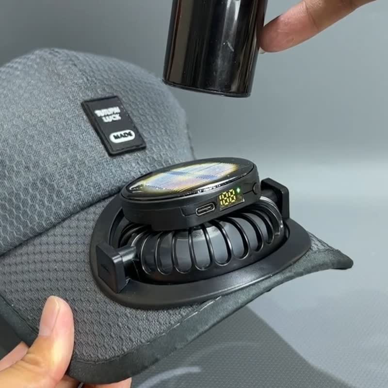 Solar-Powered USB Fan Cooling Breathable Mesh Baseball Cap - image 2