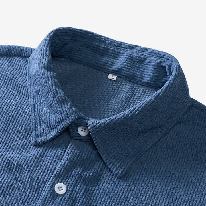 Men's 90s-Inspired Relaxed Short-Sleeve Corduroy Shirt - image 5