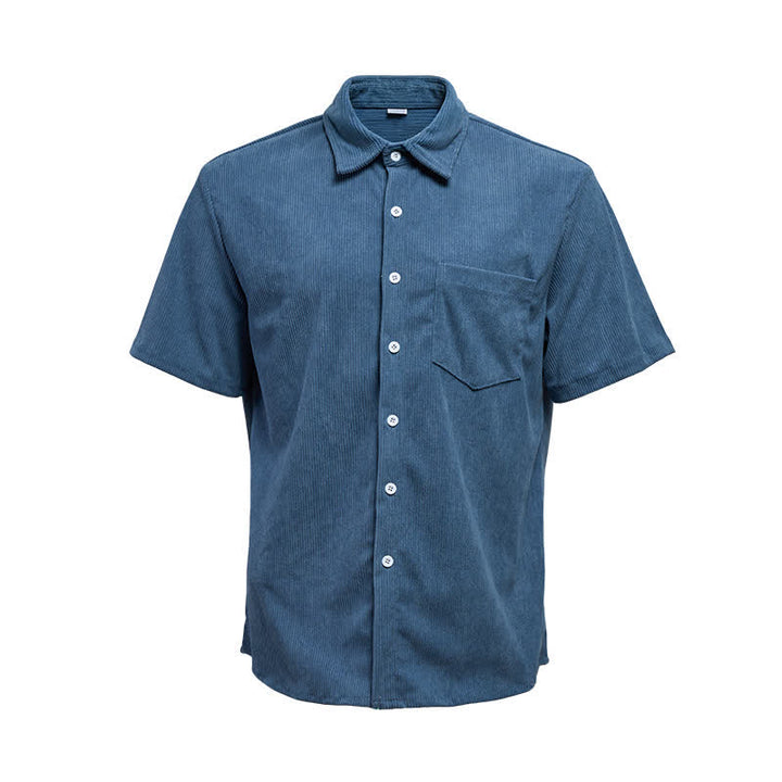 Men's 90s-Inspired Relaxed Short-Sleeve Corduroy Shirt - image 11