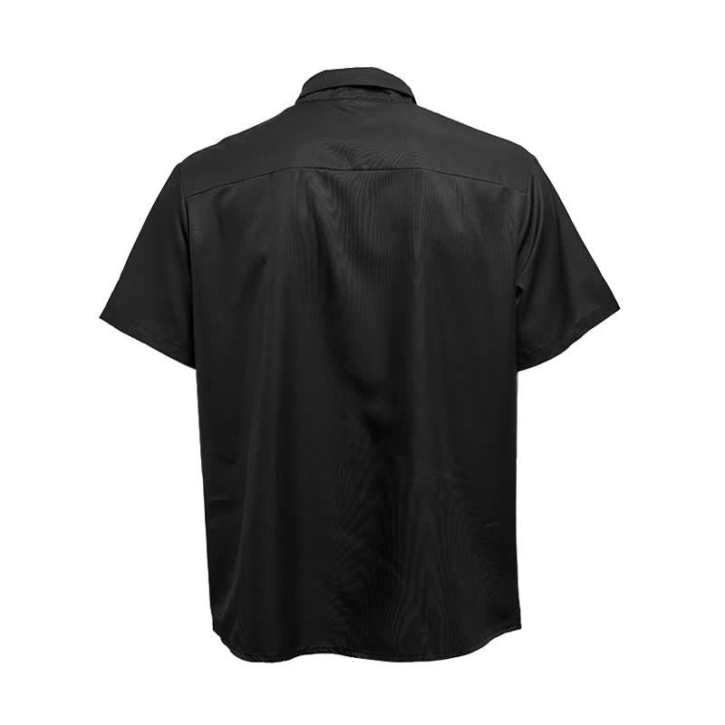 Retro Black & Tan Distressed USA Flag Short Sleeve Shirt - image 11