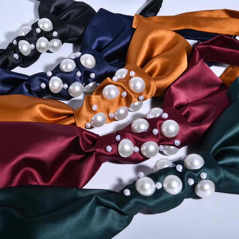 Men's Vintage Look Pearls Wedding Necktie - image 2