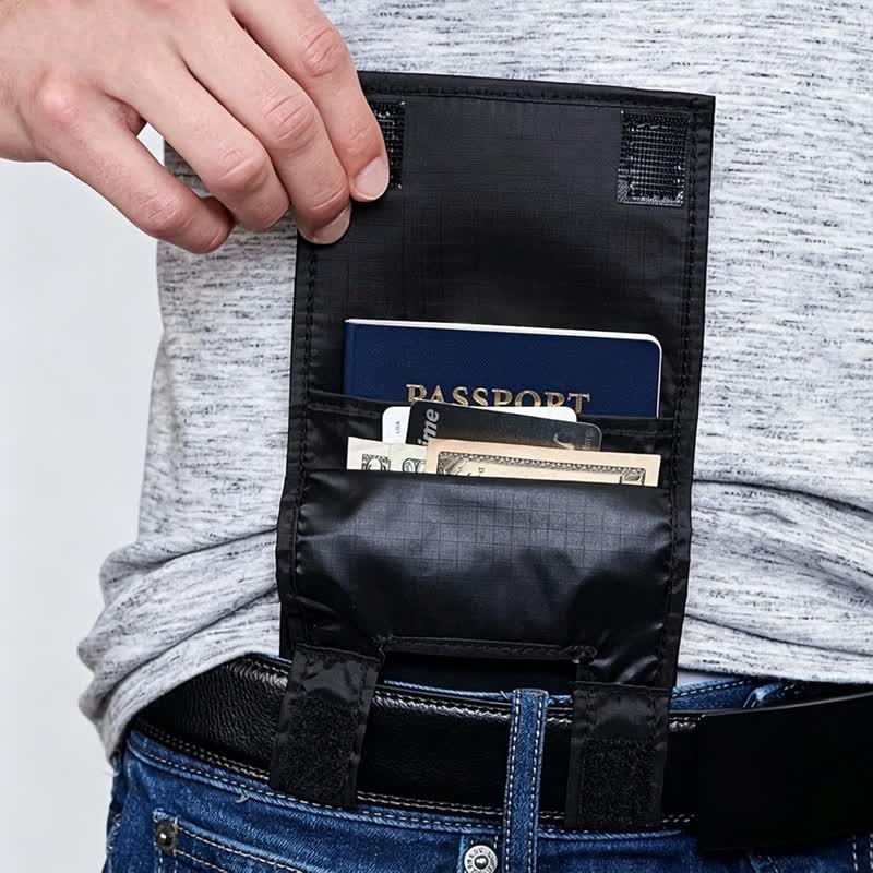 Hidden Anti-Theft Passport & Money Travel Waist Belt Bag - image 0