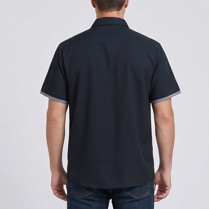 Men's Western Goat Head Feather Print Short Sleeve Shirt - image 3