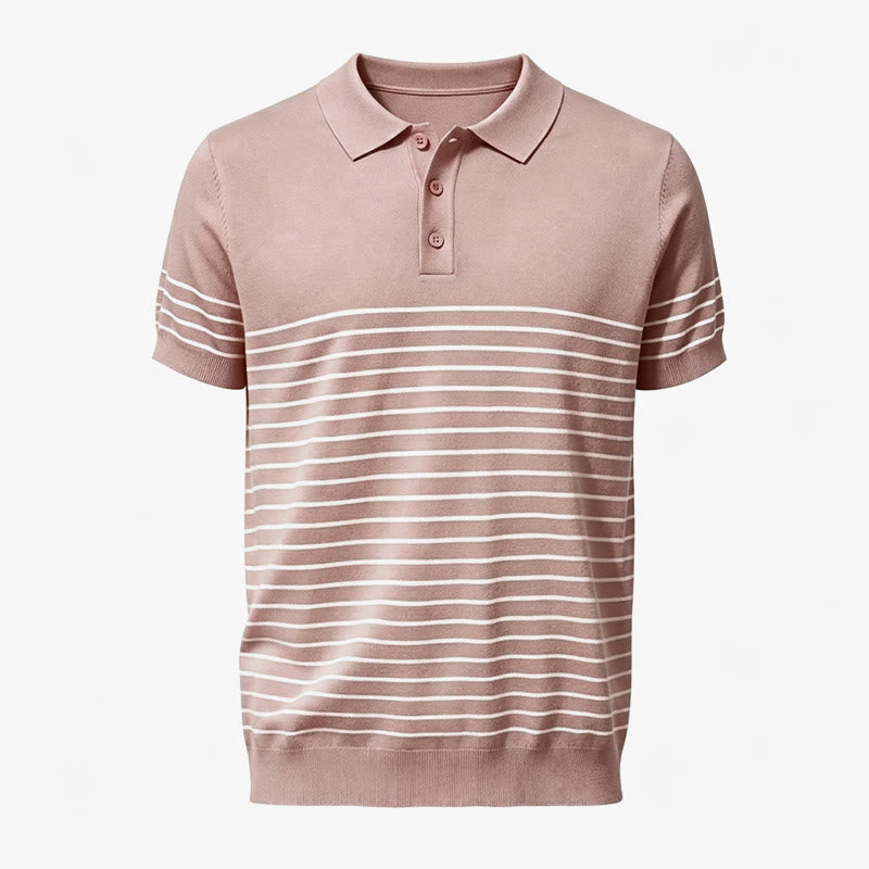 Men's Knit Striped Short Sleeve Regular Fit Polo Shirt - image 14