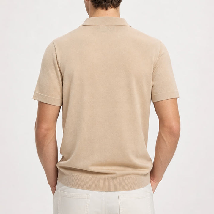 Men's Vertical Striped Knit Casual Daily Mens Polo Shirt - image 3