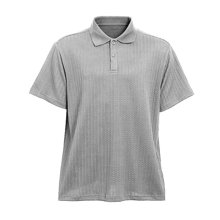 Men's Breathable Textured Knit Relaxed Fit Casual Polo Shirt - image 18