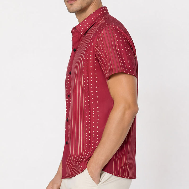 Ethnic Inspired Striped & Polka Dot Short Sleeves Shirt - image 2