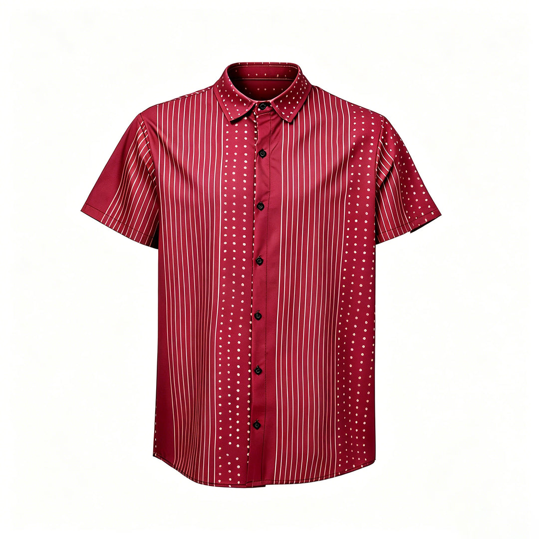 Ethnic Inspired Striped & Polka Dot Short Sleeves Shirt - image 9