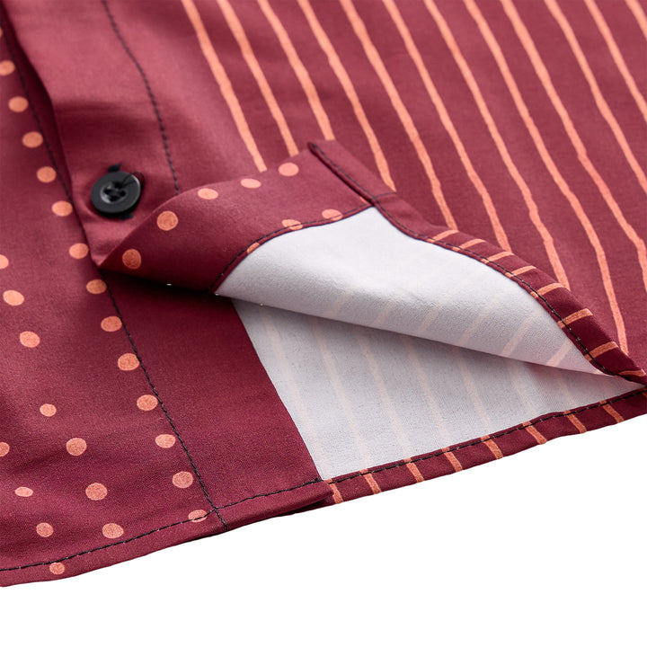 Ethnic Inspired Striped & Polka Dot Short Sleeves Shirt - image 8