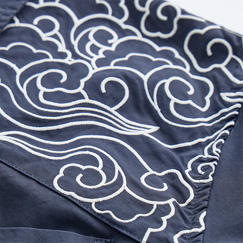 Streetwear Cloud Embroidery Short-Sleeve Shirt - image 7