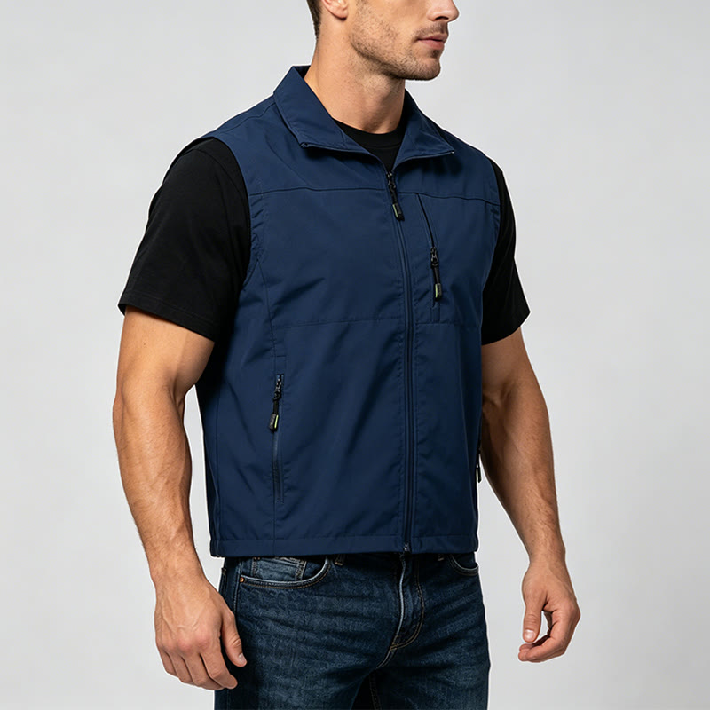Men's Minimalist Multi-Pocket Outdoor Lightweight Vest - image 2