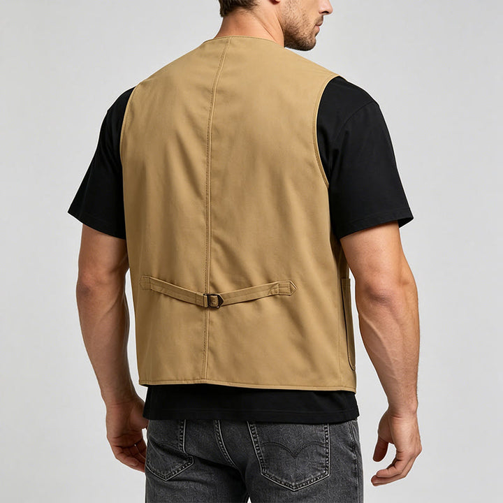 Men's Button-Up Workwear Lightweight Outdoor Vest - image 3