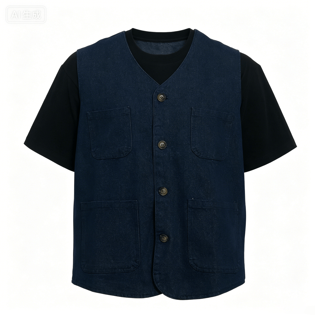Men's Button-Up Workwear Lightweight Outdoor Vest - image 7