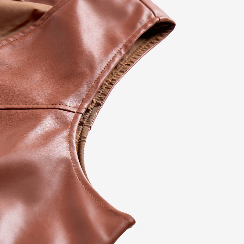 Men's Timeless Western Inspired Leather Suit Vest - image 9