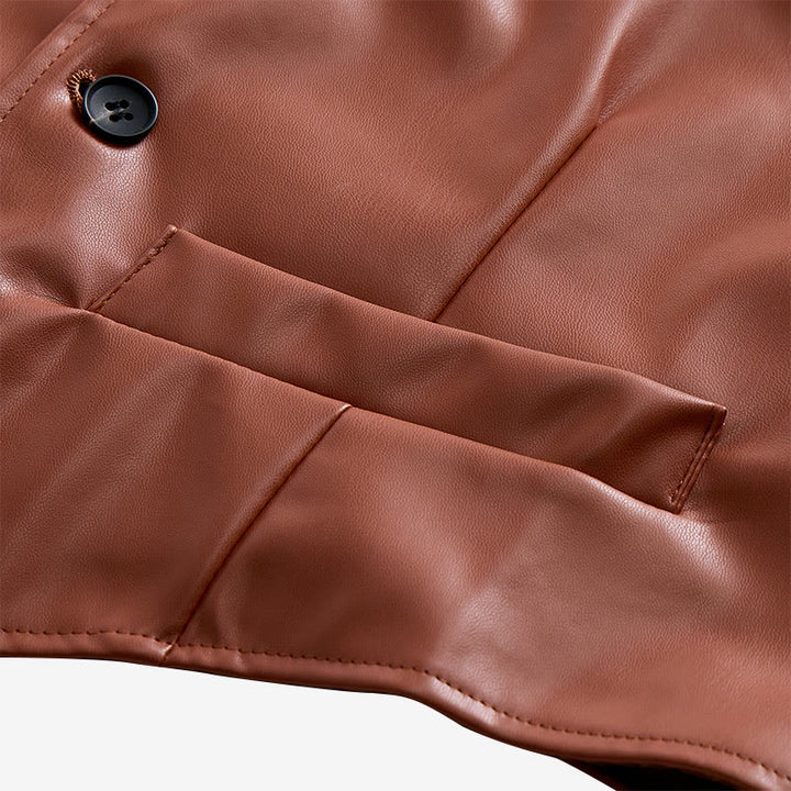 Men's Timeless Western Inspired Leather Suit Vest - image 8