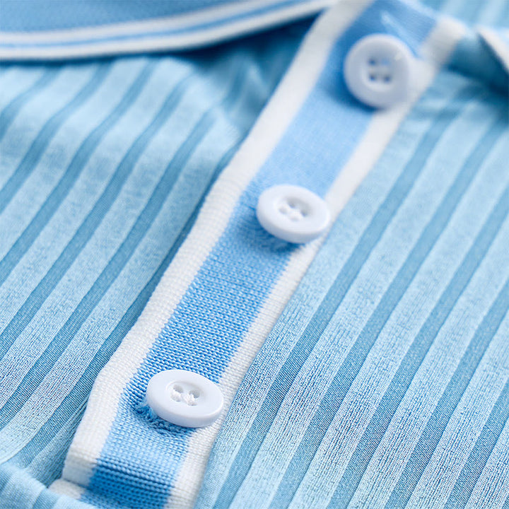 Men's Minimalist Trimmed Collar & Cuffs Knit Polo Shirt - image 9