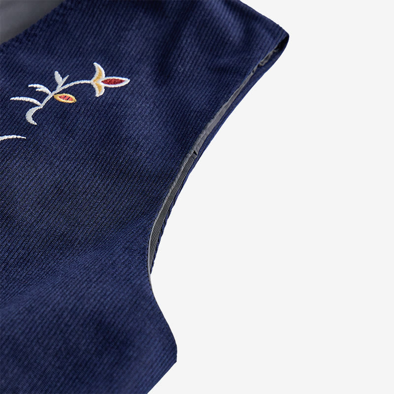 Men's Elegant Floral Vine Embroidered Suit Vest - image 10