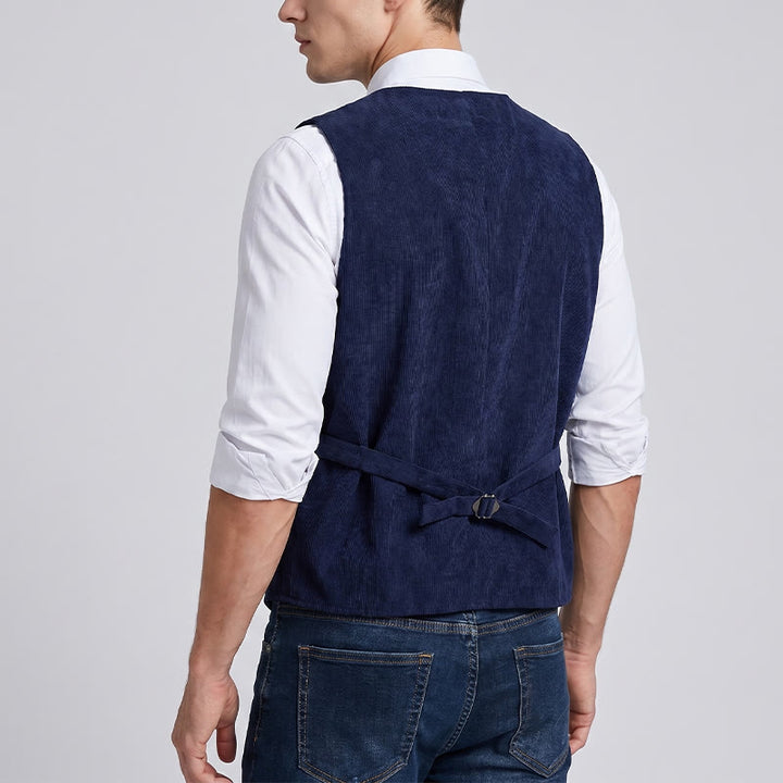 Men's Elegant Floral Vine Embroidered Suit Vest - image 3