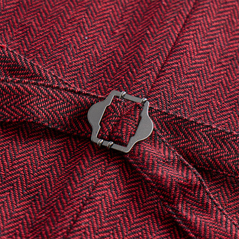 Men's Refined Layered-Look Herringbone Suit Vest - image 6