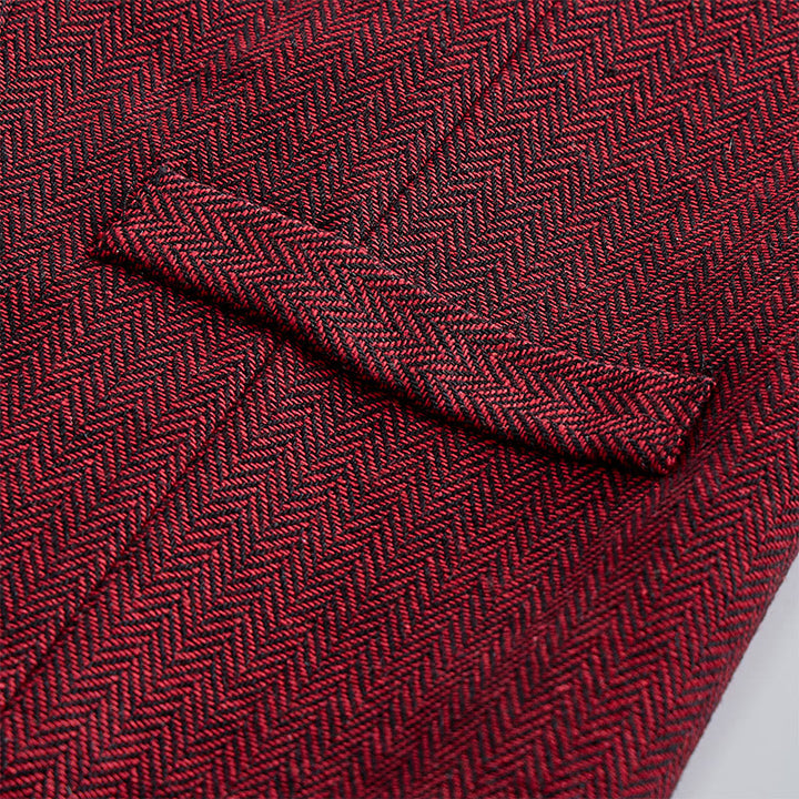 Men's Refined Layered-Look Herringbone Suit Vest - image 8