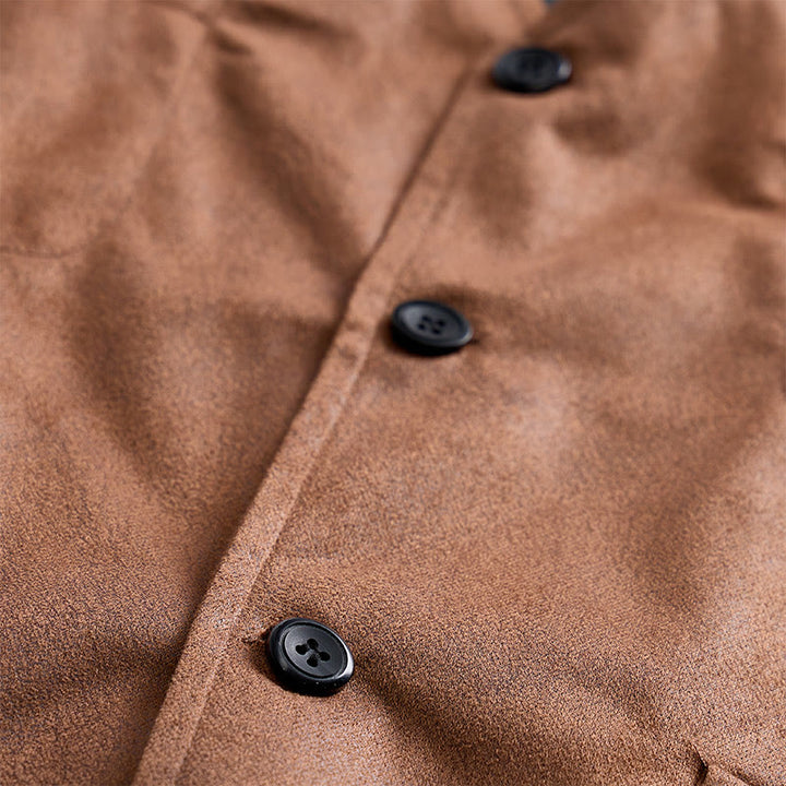 Men's Faux Suede Single-Breasted Western Suit Vest - image 6