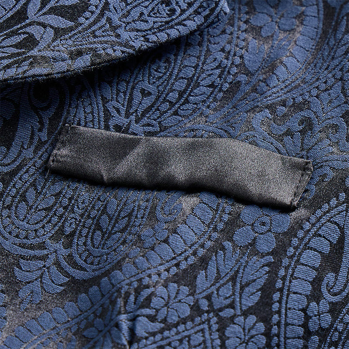 Men's Victorian-Inspired Paisley Jacquard Notch Lapel Suit Vest - image 15