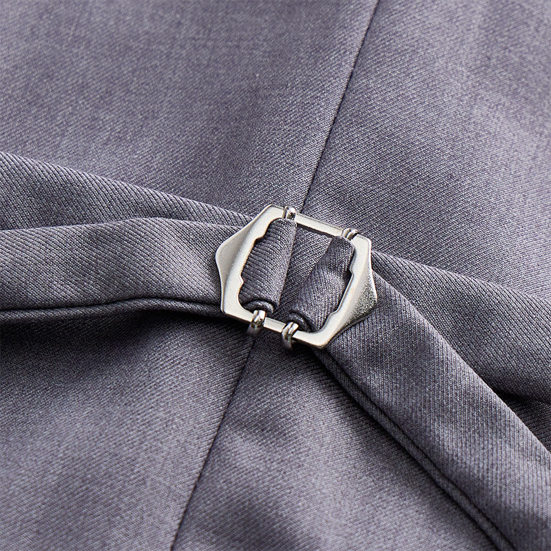 Men's Solid Color Double-Breasted Tuxedo Style Suit Vest - image 21