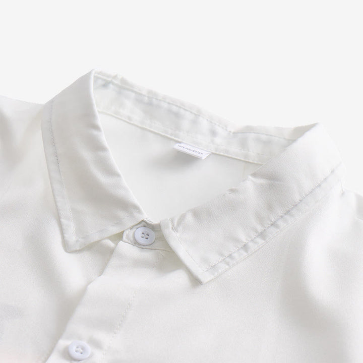 Men's Blue & White Sunset & Aztec Snake Print Shirt - image 4