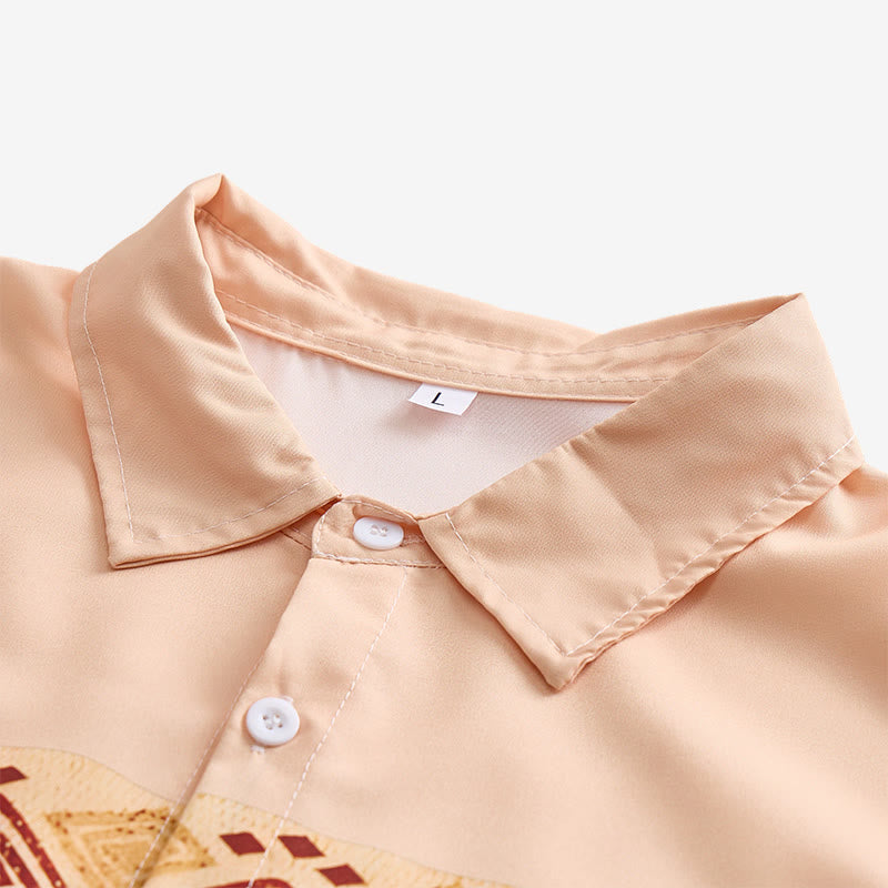 Men's Beige & Green Desert Rider & Cactus Print Shirt - image 4