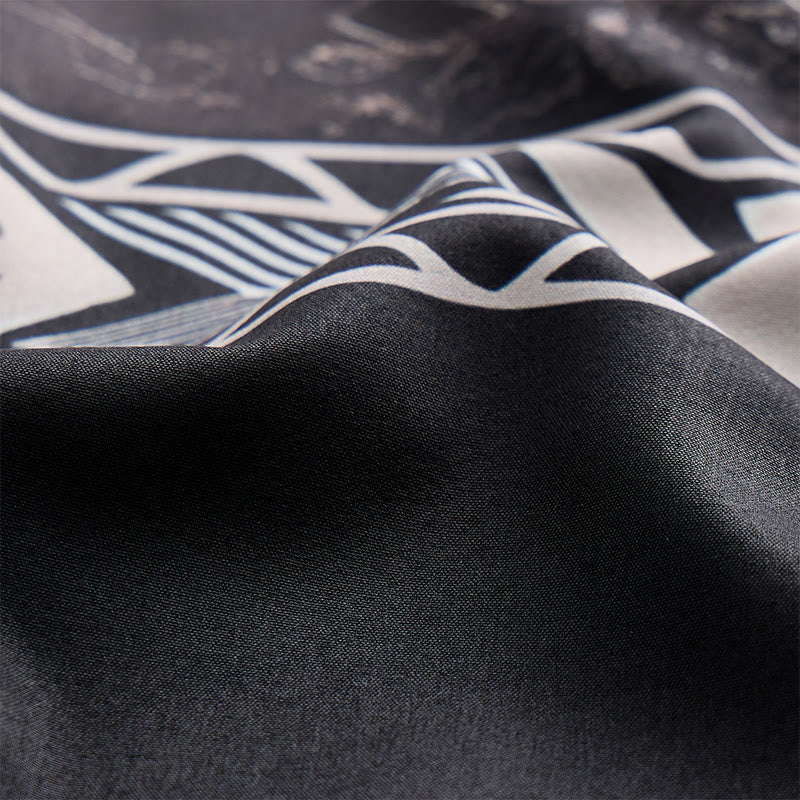 Men's Split Color Block Southwestern Aztec Geometric Print Shirt - image 6