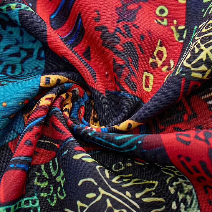 Ethnic Bohemian Multicolor Tribal Patchwork Shirt - image 7