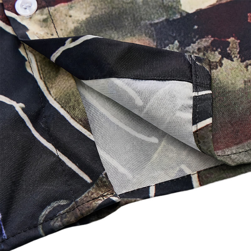 Patriotic Split-Design Eagle American Flag Shirt - image 6
