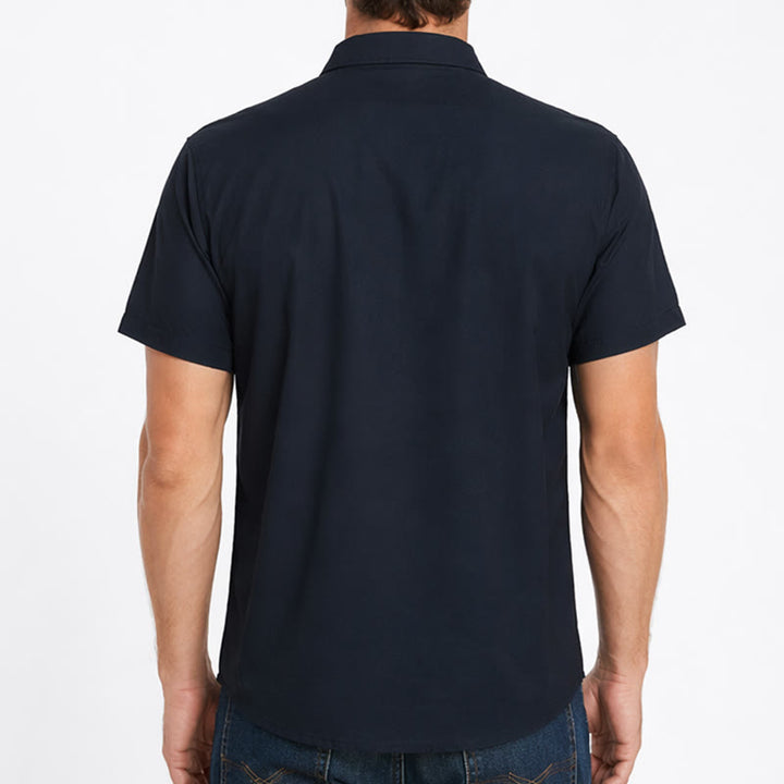 Black Brushstroke Edgy Half-Flag Patriotic Shirt - image 2