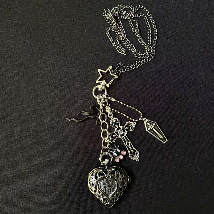 Fashion Decor Ornament Coquette Hollow Pocket Watch With Charms - Style #21 - image 26