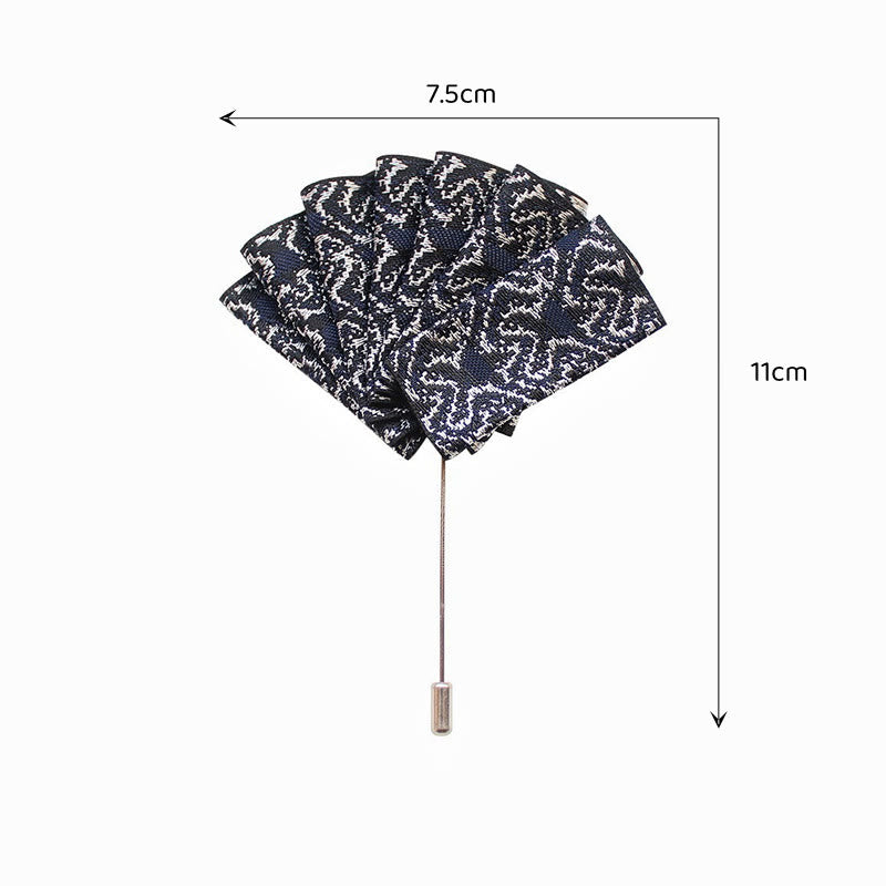 Men's 2-in-1 Lapel Pin And Pocket Square Insert - image 3