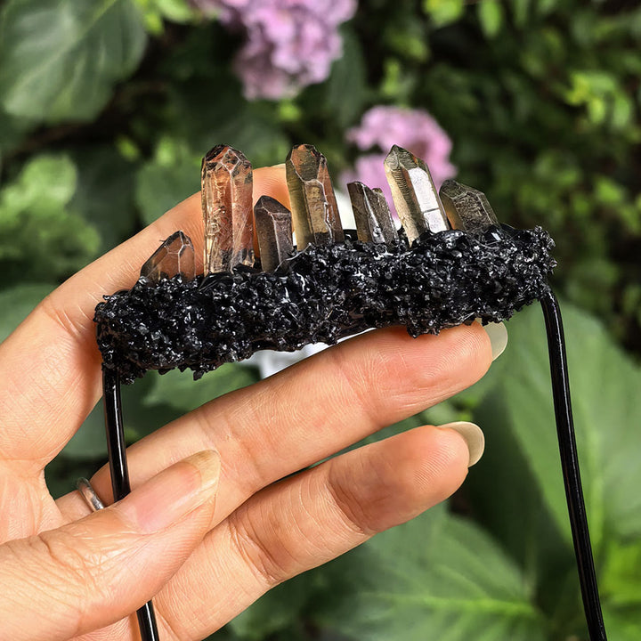 Enchanted Forest Natural Crystal Suit Pocket Brooch - Style#19 - image 19