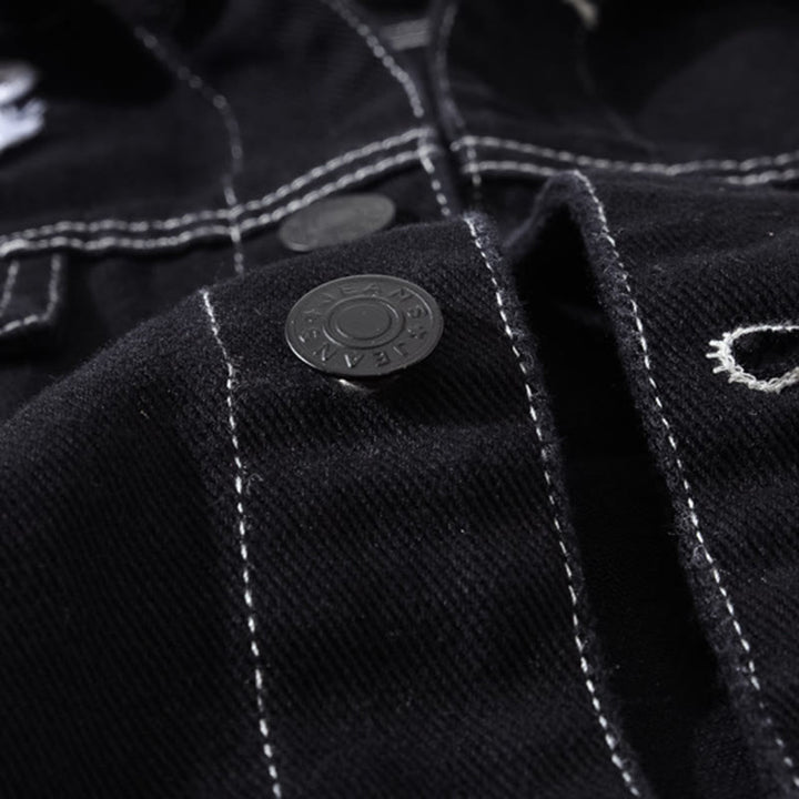 Highway Rebel Patchwork Black Denim Vest - image 8