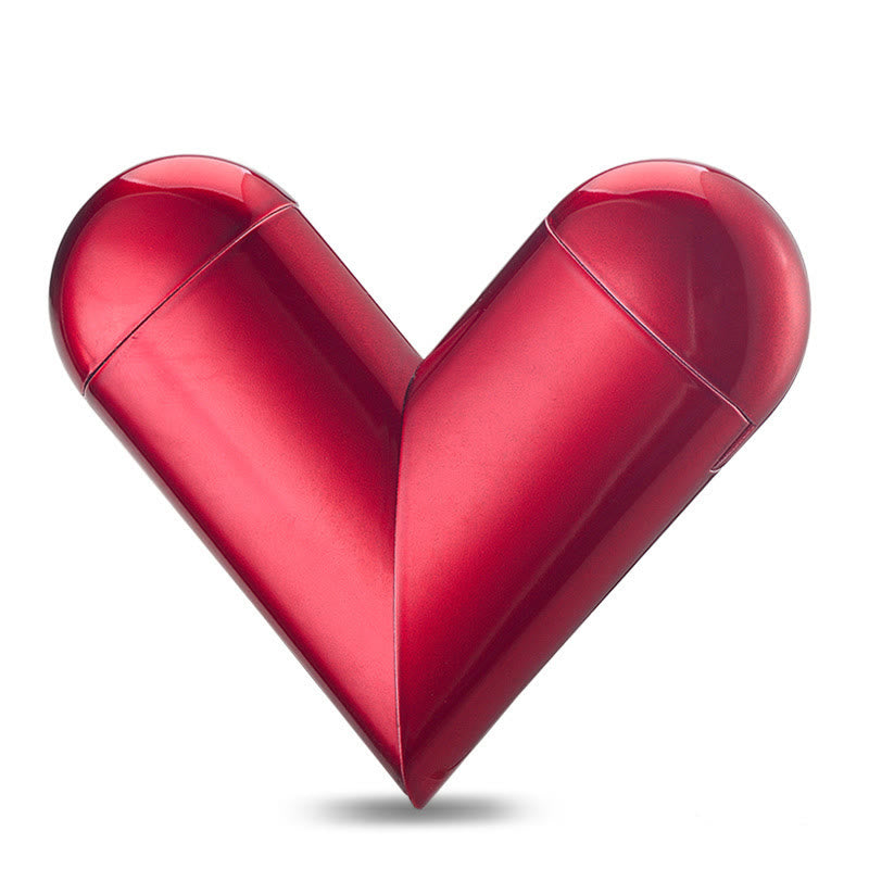 Foldable Heart 2-in-1 Electronic & Butane Lighter - Red - image 0