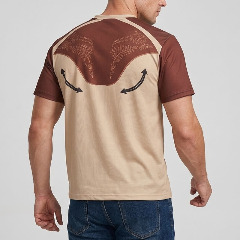 Men's Vintage Men's Western Aztec Print Henley Shirt - image 3