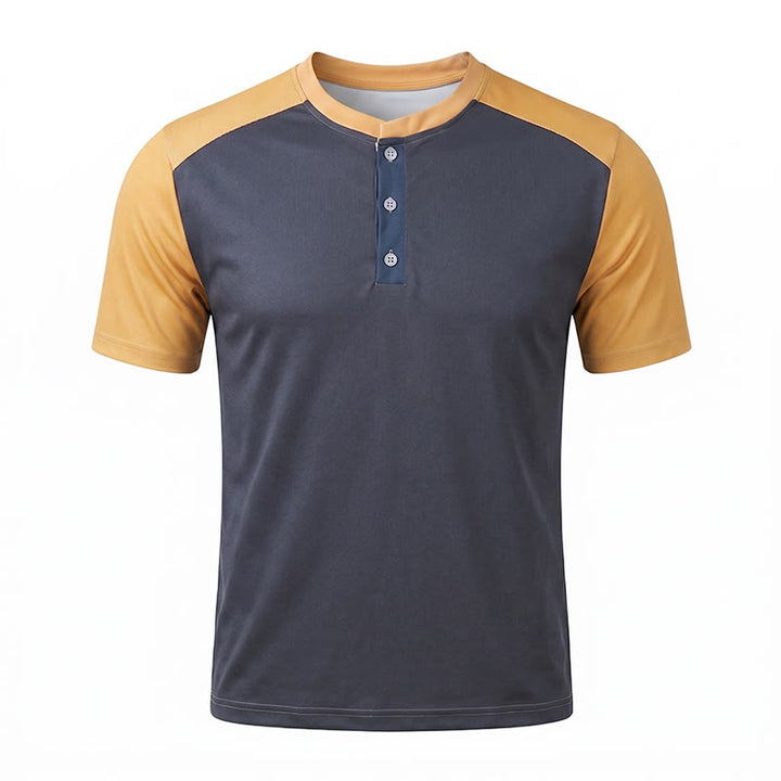 Men's Vintage Washed Summer Casual Henley Shirt - image 9