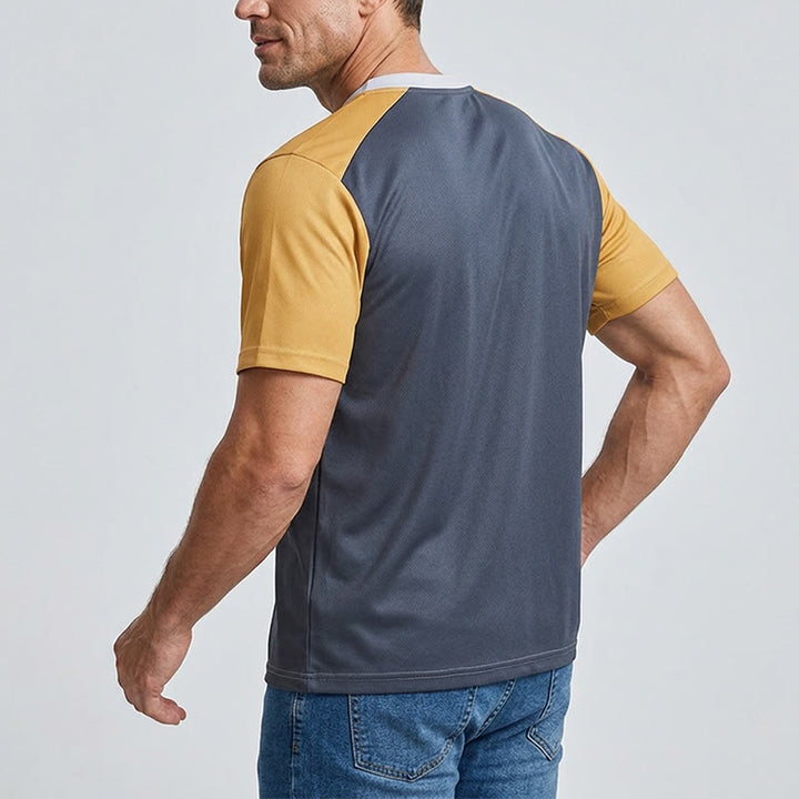 Men's Vintage Washed Summer Casual Henley Shirt - image 3