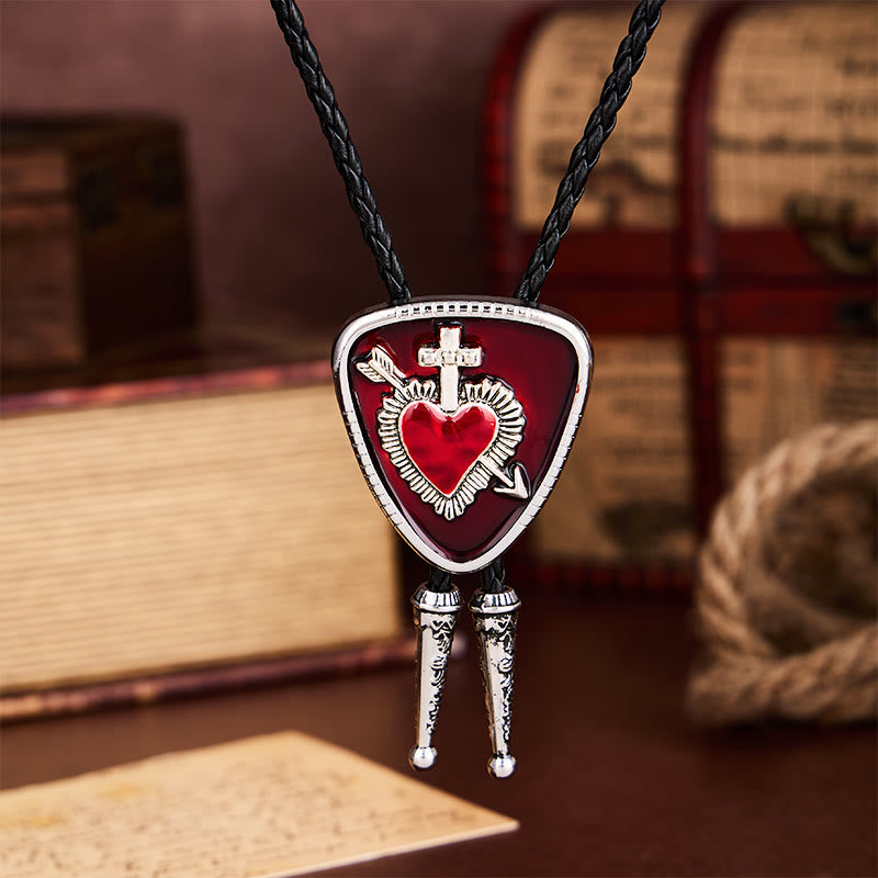 Gothic Emo Cross Arrow Heartbreaker Bolo Tie - image 8
