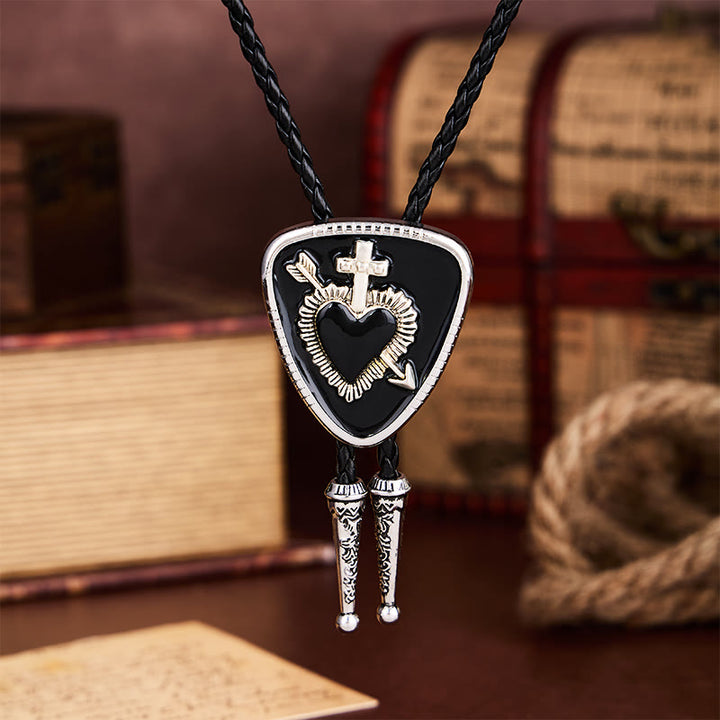 Gothic Emo Cross Arrow Heartbreaker Bolo Tie - image 12