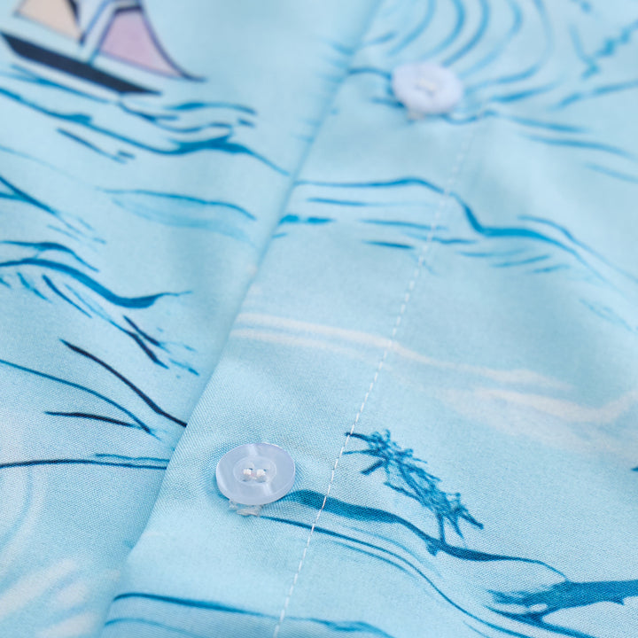 Men's Hawaiian Beach Holiday Print Button Down Shirt - image 5