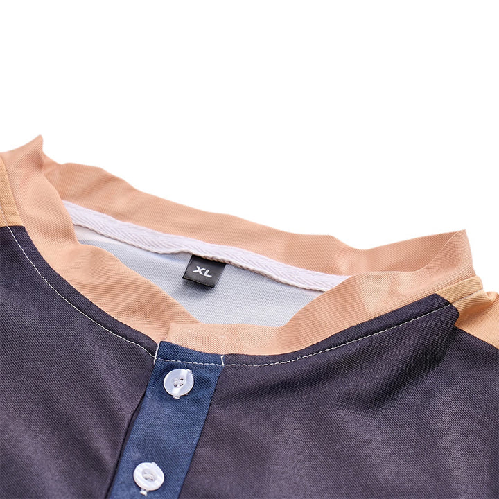 Men's Vintage Washed Summer Casual Henley Shirt - image 6
