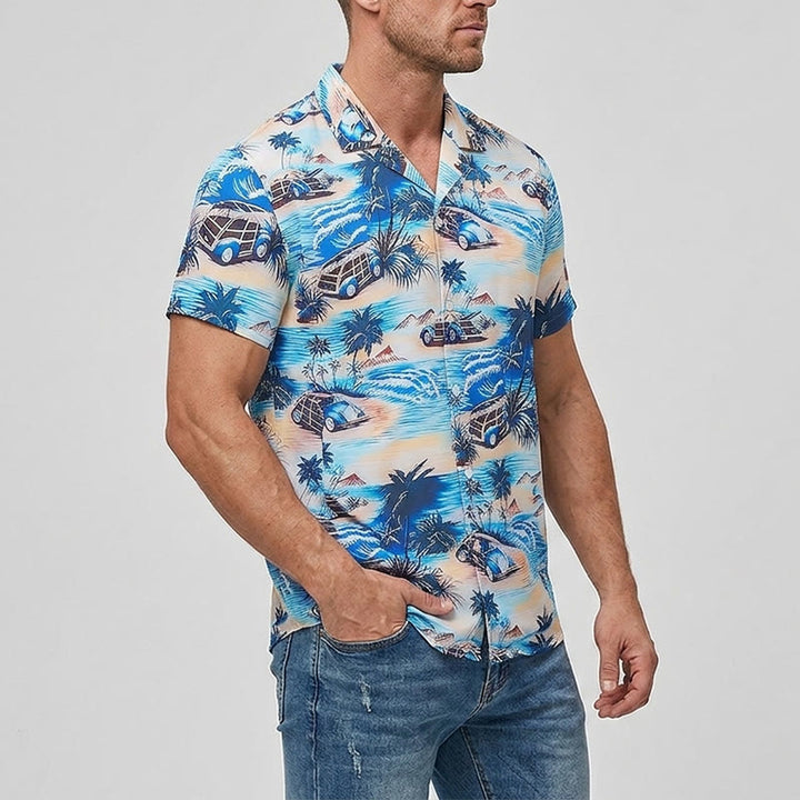 Men's Summer Beach Holiday Hawaiian Button Up Shirt  - image 2