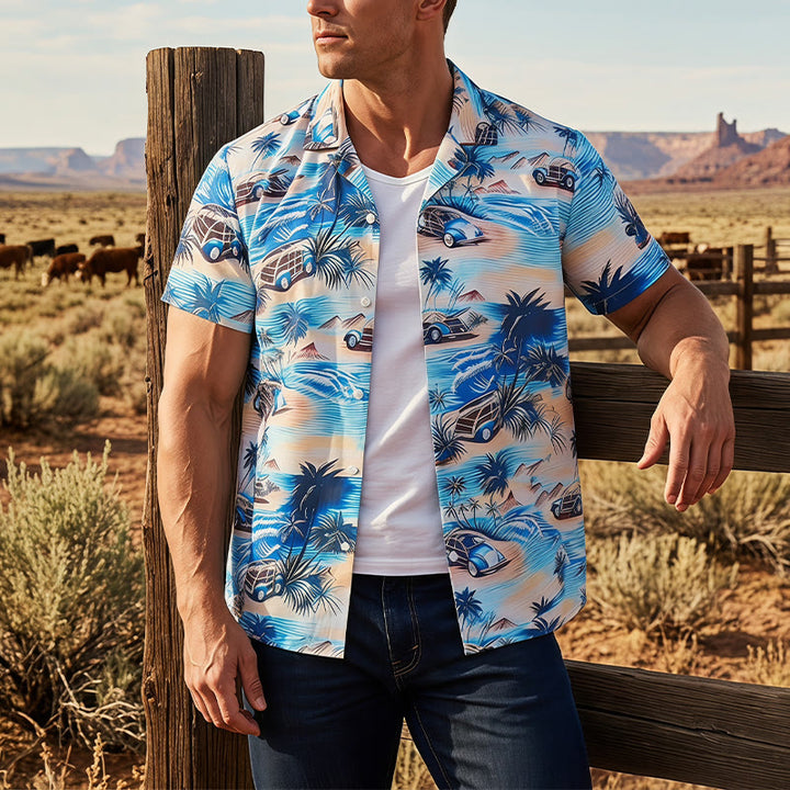 Men's Summer Beach Holiday Hawaiian Button Up Shirt  - Multicolor - 5XL - image 0